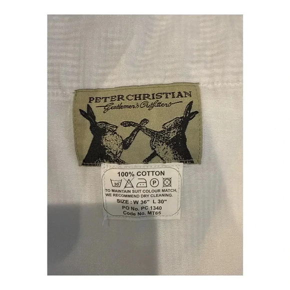 Peter Christian Blue‎ Striped Seersucker Suit Pants 36x30 - Picture 5 of 5